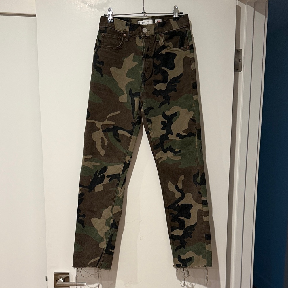 RE/DONE Camouflage straight leg Jeans